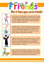 English Worksheet: Friends!