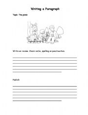 English Worksheet: Writing Paragraph