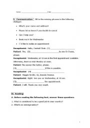 English Worksheet: The world of work