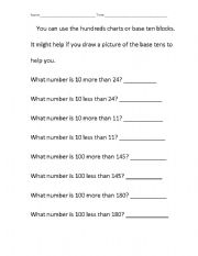 English Worksheet: More and Less 