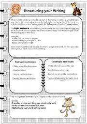 English Worksheet: Paragraph Structure