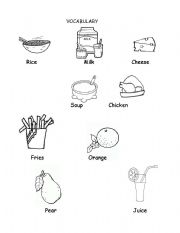 English worksheet: Food