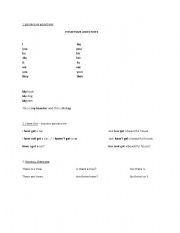 English Worksheet: possessive adjectives / to have got theory and exercises