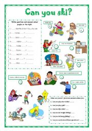 MODAL VERBS. CAN YOU SKI?