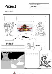 English Worksheet: Winter project