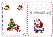 English Worksheet: My Christmas Mini Book - part 1 -4 pages -24  Flashcards to colour