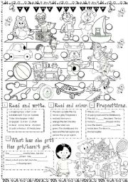 English Worksheet: toys