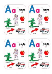 English Worksheet: Part  (1) Tracing and writing (Aa) and (Bb) with stickers of their words for young kids