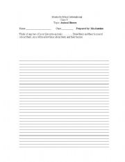 English Worksheet: Animal Homes