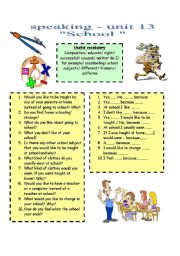 English Worksheet: speaking 