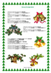 English Worksheet: Song by Boney M Jingle Bells with task