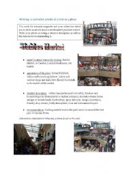English Worksheet: How to write 7- a narrative article descibing a visit to a place