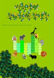 English Worksheet: Wild Animals - a crossword