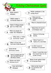 Quiz - Tricky Christmas Quiz