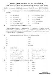 English worksheet: Easy One