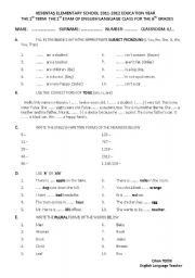 English Worksheet: Easy One