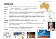 English Worksheet: Australia - fill in the gaps