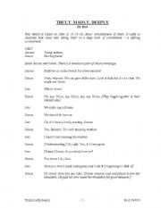 English Worksheet: song truly madly deeply
