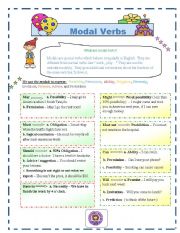 English Worksheet: Modal Verbs