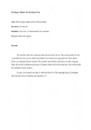 English worksheet: Writing a Blurb for the Back Over