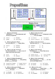 English Worksheet: giving directions_prepositions_2