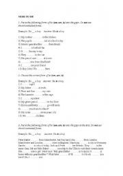 English Worksheet: VERB TO BE