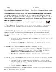 English Worksheet: Historical Fiction Newsletter