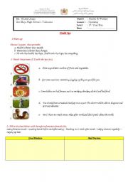 English Worksheet: Health