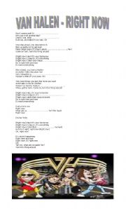 English worksheet: Van Halen Listening