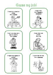 GUESS THE JOB cards 1/3 (2 pages)