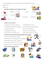 English Worksheet: an exam paper