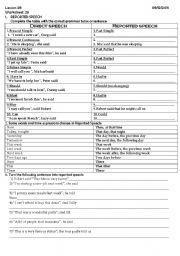 English Worksheet: Reported Speech worksheet 