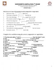 English Worksheet: comparatives 