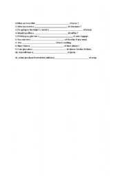 English Worksheet: containers
