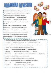 English Worksheet: GRAMMAR REVISION