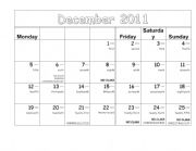 English worksheet: December calendar to complete