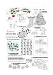 English Worksheet: The twelve games of Christmas