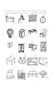 English Worksheet: Furniture