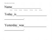 English Worksheet: Daily sentence Sems