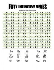 English Worksheet: VERBS PUZZLE