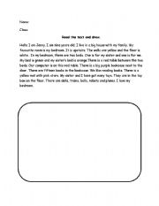 English Worksheet: at home