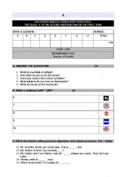 English Worksheet: the second exam for new bridge