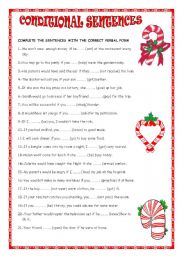 English Worksheet: CONDITIONAL SENTENCES