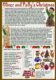 English Worksheet: Oliver and Pollys Christmas