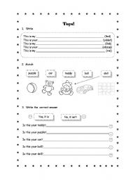 English worksheet: Toys