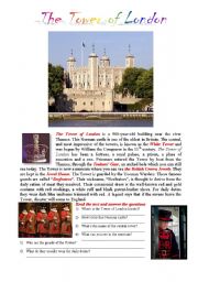 English Worksheet: Postcards from London: The Tower of London
