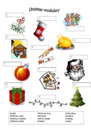 English Worksheet: Christmas vocabulary