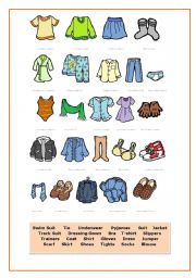 English Worksheet: Clothes