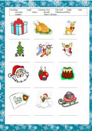 English Worksheet:  Christmas  Vocabulary