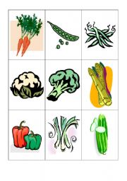English Worksheet: Vegetables flashcards